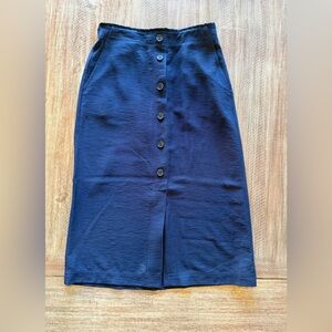NWT LOFT Button-Front Midi Skirt, S